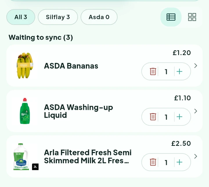 The added items in Shop