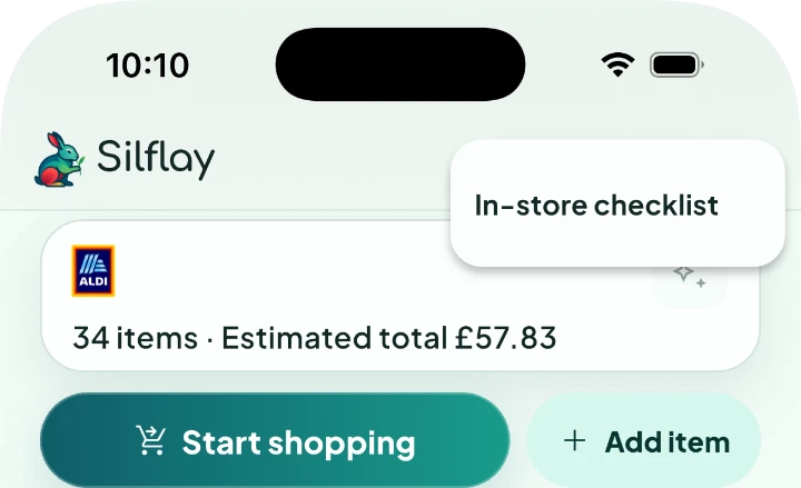 Open the checklist from Shop