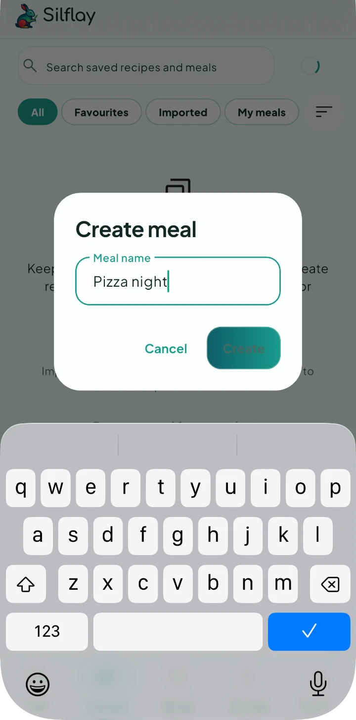 Create a meal called Pizza night