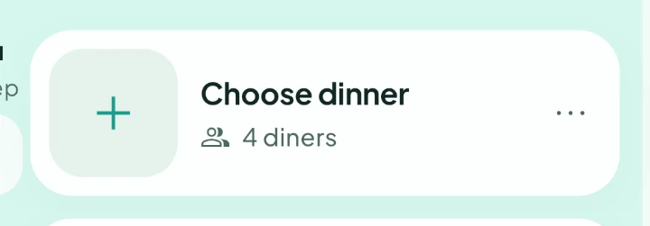 A dinner waiting to be chosen