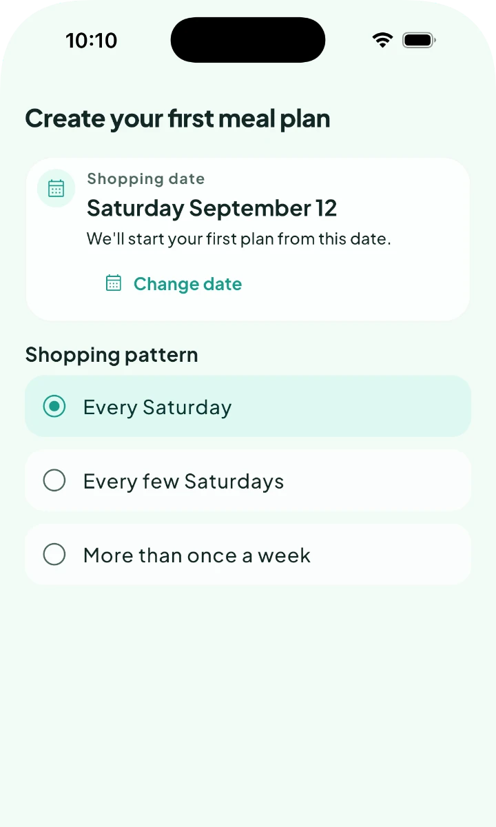 Set a regular shopping pattern