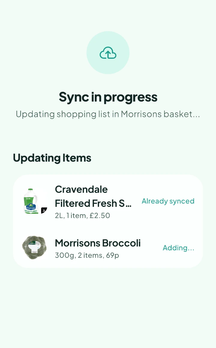 Silflay syncing the basket changes