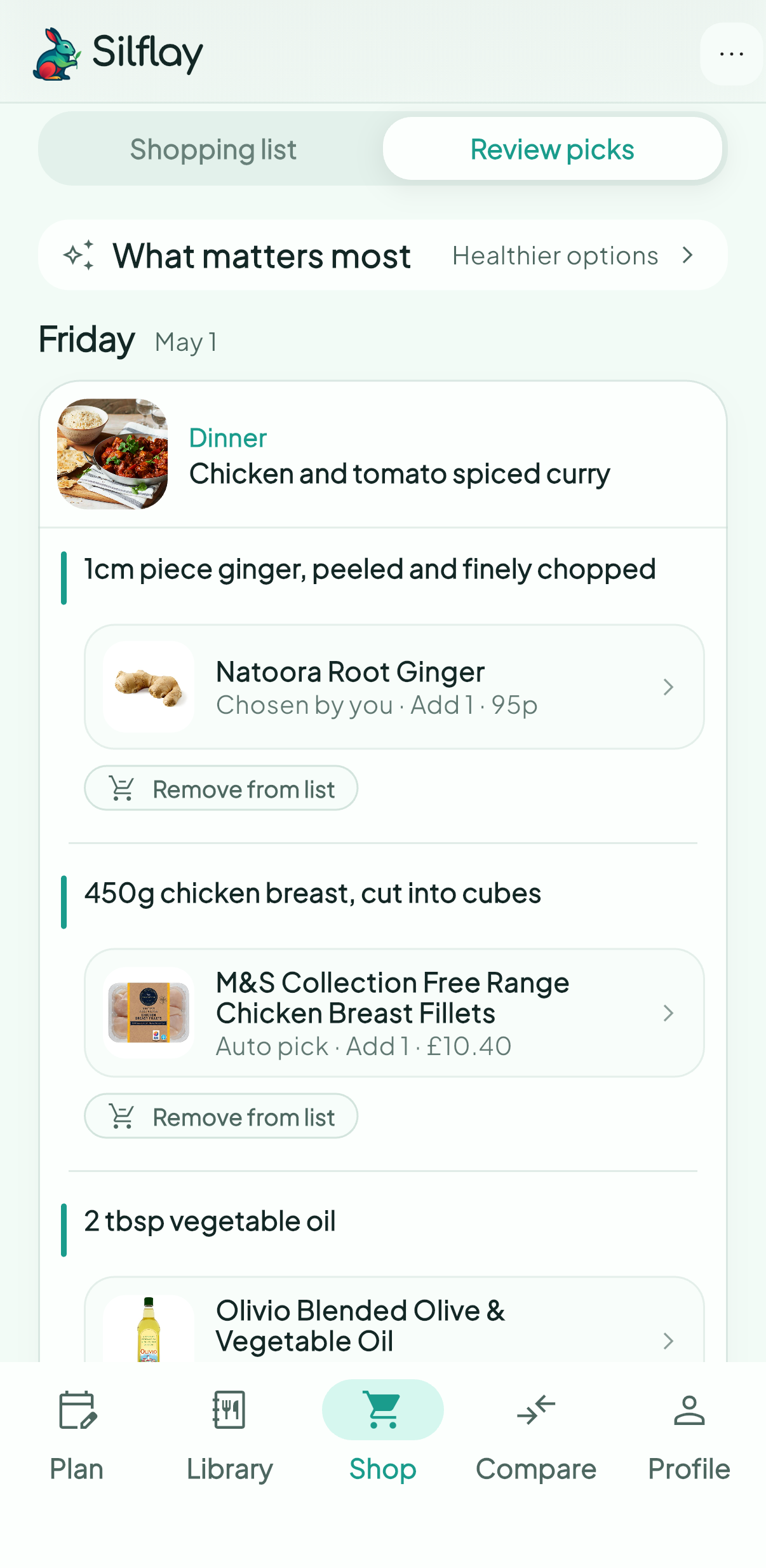 Silflay app screenshot
